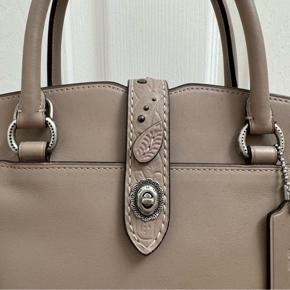 Coach Mercer Satchel 30 with Tea Rose and Tooling - Picture 2 of 16